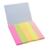 Plain Sticky Notes 3x0.6 Inch Assorted 5-Color Gift Label Paper Tag Stickers (Pack of 1 Piece, 200 Sheets Per Piece) [jefs-offcstnry-00013-m11]