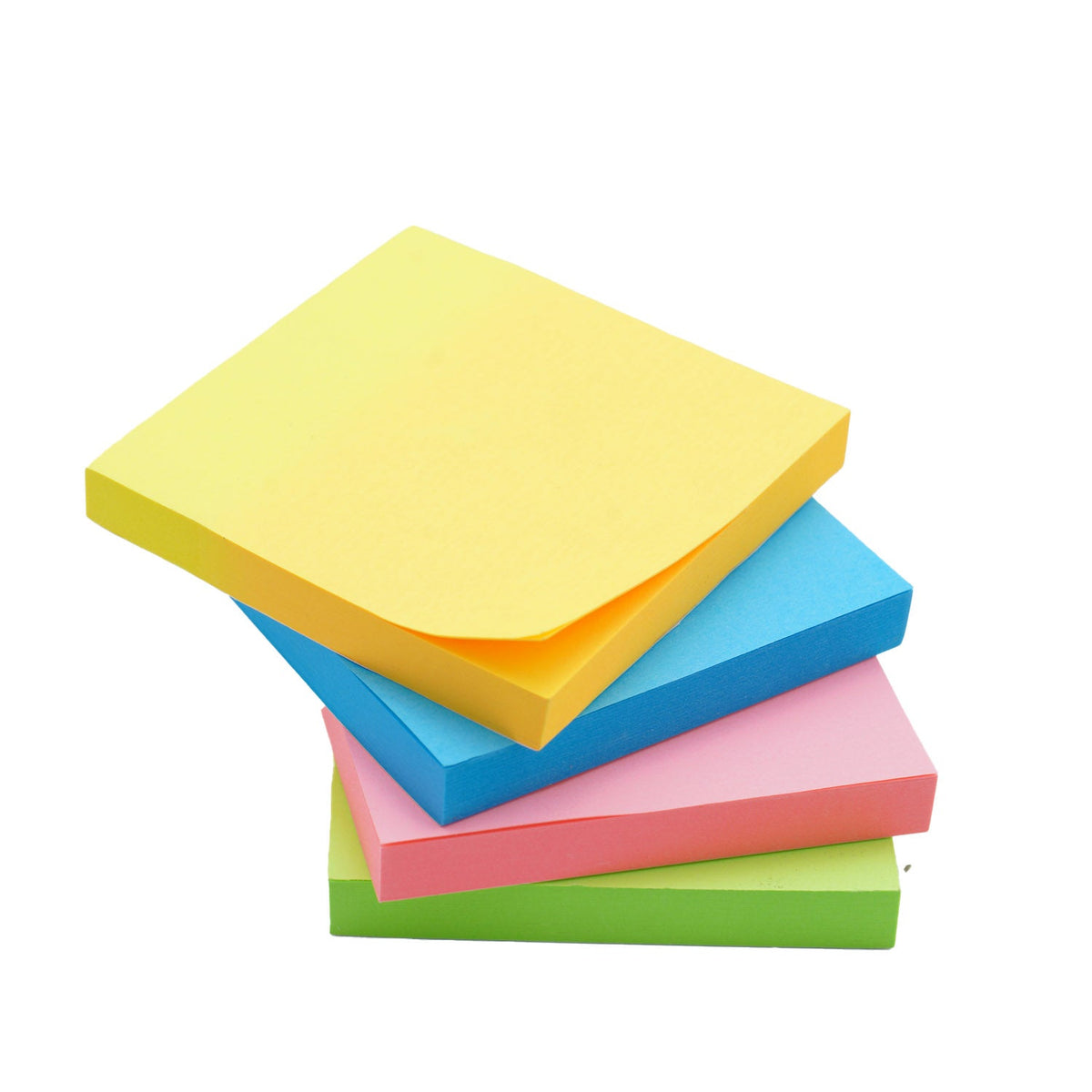Plain Sticky Notes 3x3 Inch Assorted Color Gift Label Paper Tag Stickers (Pack of 1 Piece, 100 Sheets Per Piece) [jefs-offcstnry-00013-m8]