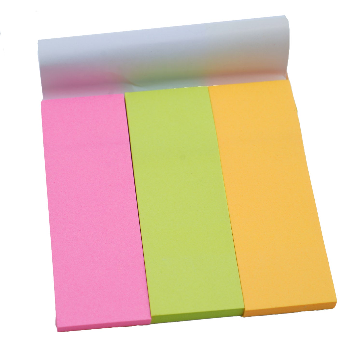 Plain Sticky Notes 3x1 Inch Assorted 3-Color Gift Label Paper Tag Stickers (Pack of 1 Piece, 115+ Sheets Per Piece) [jefs-offcstnry-00013-m9]