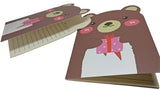 Kids Small Notebooks Notepads Memopads [20 sheets] 13cm Cartoon Teddy Bear Cat Assorted Shape & Colors (Sold as 1 piece) [jefs-offcstnry-00024-m1]