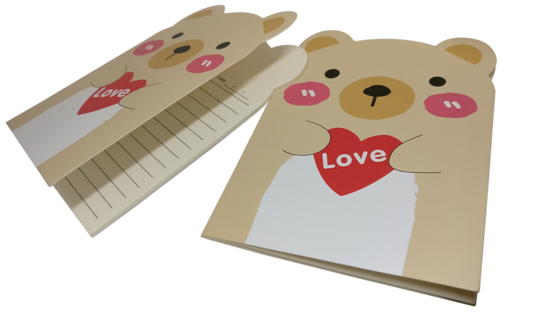 Kids Small Notebooks Notepads Memopads [20 sheets] 13cm Cartoon Teddy Bear Cat Assorted Shape & Colors (Sold as 1 piece) [jefs-offcstnry-00024-m1]