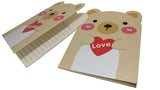 Kids Small Notebooks Notepads Memopads [20 sheets] 13cm Cartoon Teddy Bear Cat Assorted Shape & Colors (Sold as 1 piece) [jefs-offcstnry-00024-m1]