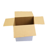 Corrugated Durable Packing Overlap Slot Multipurpose Box (Pack of 5 Pieces) White Rectangle 10x6x14 Inch For Packaging & Shipping [jefs-pack-boxnsupp-00003-m26]