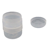 Double Sided Plastic Box (12 Pieces) 4.6x3.4 CM Round For Multipurpose Packing & Kumkum Manjal Turmeric Storage Transparent Color [jefs-pack-boxnsupp-00006-m14]