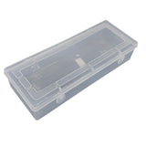 Plastic Box (1 Piece) 19x7x3.75 CM Rectangle For Multipurpose Packing & Storage Transparent Color [jefs-pack-boxnsupp-00006-m17]