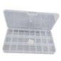 24-Partition Plastic Box (1 Piece) 31x18x3 CM Rectangle Compartment Size 5.75x3.75 CM For Multipurpose Packing & Storage Transparent Color [jefs-pack-boxnsupp-00006-m25]
