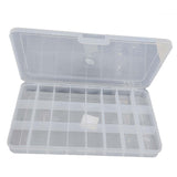 24-Partition Plastic Box (1 Piece) 31x18x3 CM Rectangle Compartment Size 5.75x3.75 CM For Multipurpose Packing & Storage Transparent Color [jefs-pack-boxnsupp-00006-m25]