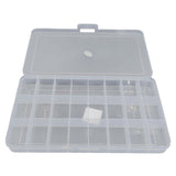 24-Partition Plastic Box (1 Piece) 31x18x3 CM Rectangle Compartment Size 5.75x3.75 CM For Multipurpose Packing & Storage Transparent Color [jefs-pack-boxnsupp-00006-m25]