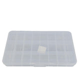 24-Partition Plastic Box (1 Piece) 31x18x3 CM Rectangle Compartment Size 5.75x3.75 CM For Multipurpose Packing & Storage Transparent Color [jefs-pack-boxnsupp-00006-m25]