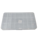 24-Partition Plastic Box (1 Piece) 31x18x3 CM Rectangle Compartment Size 5.75x3.75 CM For Multipurpose Packing & Storage Transparent Color [jefs-pack-boxnsupp-00006-m25]
