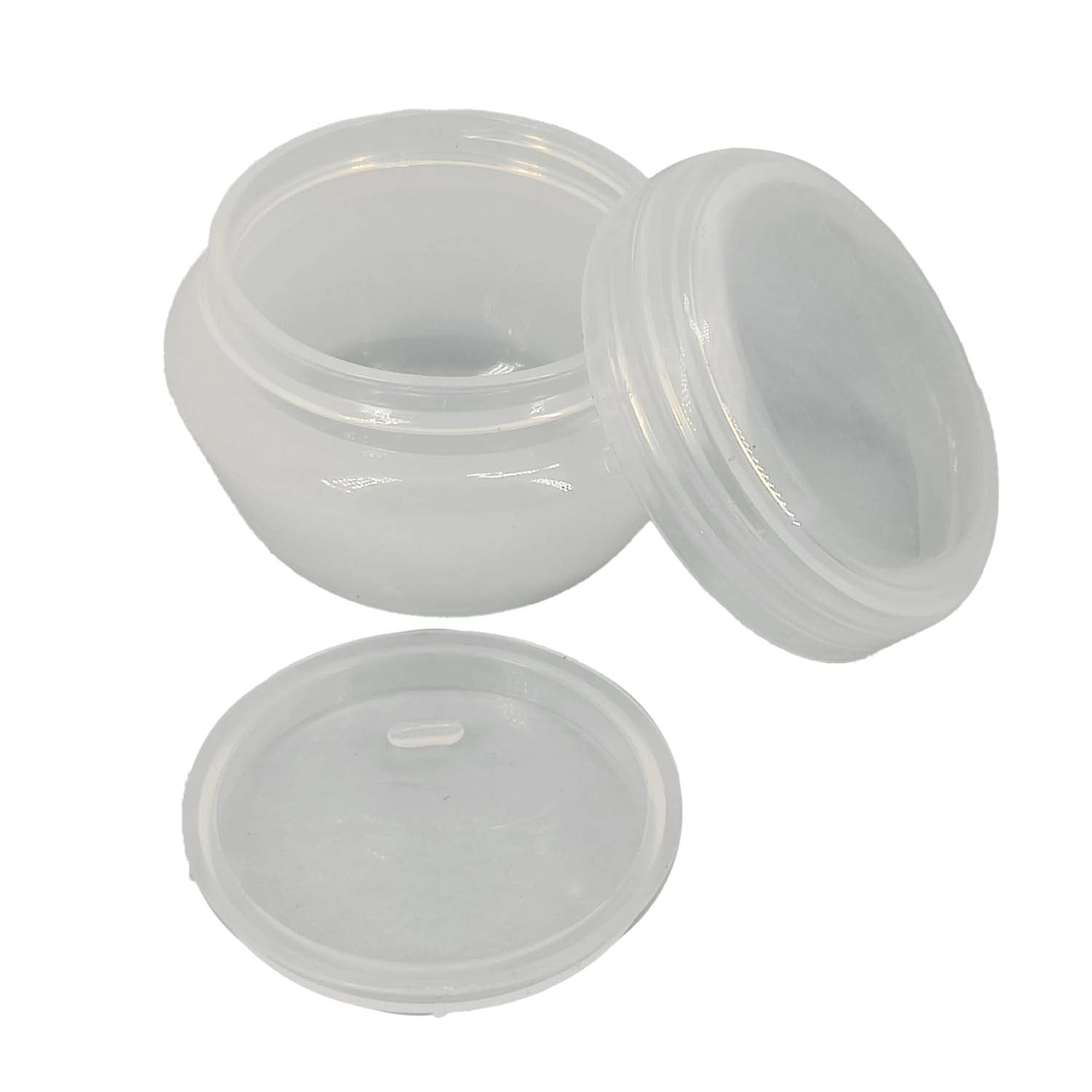 Thick Plastic Box (12 Pieces) 4.7x4x3.2 CM Capacity 25 ML Round For Packing Cream Gel Liquids Storage Transparent Color [jefs-pack-boxnsupp-00006-m26]