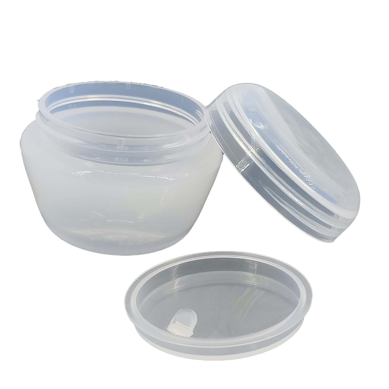 Thick Plastic Box (12 Pieces) 5x4.5x4 CM Capacity 30 ML Round For Packing Cream Gel Liquids Storage Transparent Color [jefs-pack-boxnsupp-00006-m27]