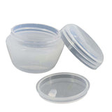 Thick Plastic Box (12 Pieces) 5x4.5x4 CM Capacity 30 ML Round For Packing Cream Gel Liquids Storage Transparent Color [jefs-pack-boxnsupp-00006-m27]