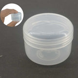 Plastic Box (12 Pieces) 3.5x2.6 CM Round For Multipurpose Packing & Storage Transparent Color [jefs-pack-boxnsupp-00006-m2]