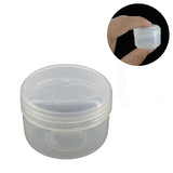 Plastic Box (12 Pieces) 3.5x2.6 CM Round For Multipurpose Packing & Storage Transparent Color [jefs-pack-boxnsupp-00006-m2]
