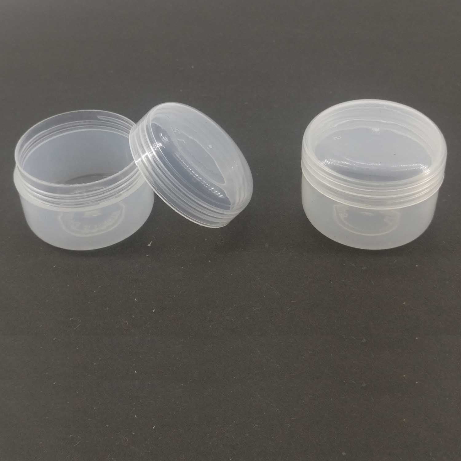 Plastic Box (12 Pieces) 3.5x2.6 CM Round For Multipurpose Packing & Storage Transparent Color [jefs-pack-boxnsupp-00006-m2]