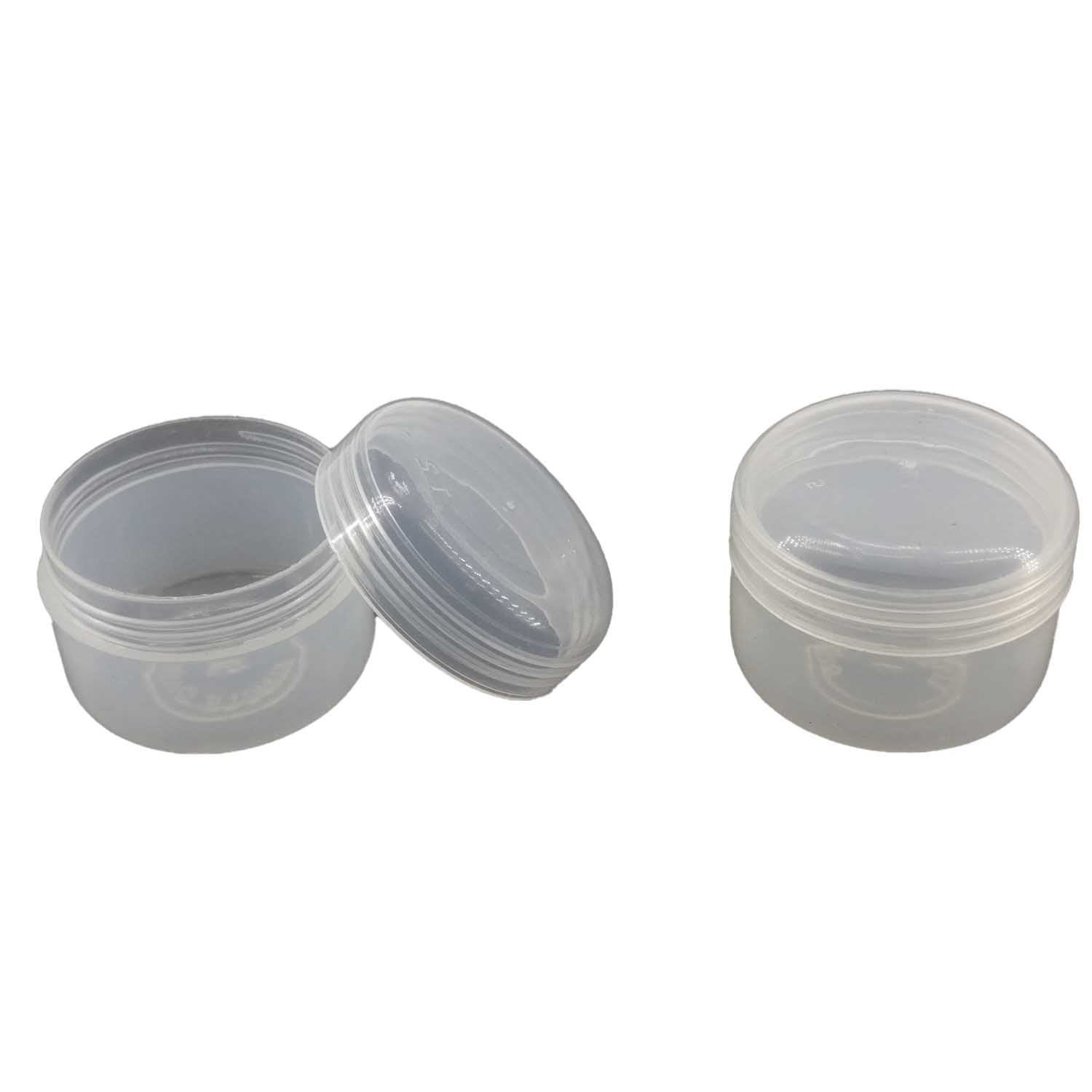 Plastic Box (12 Pieces) 3.5x2.6 CM Round For Multipurpose Packing & Storage Transparent Color [jefs-pack-boxnsupp-00006-m2]