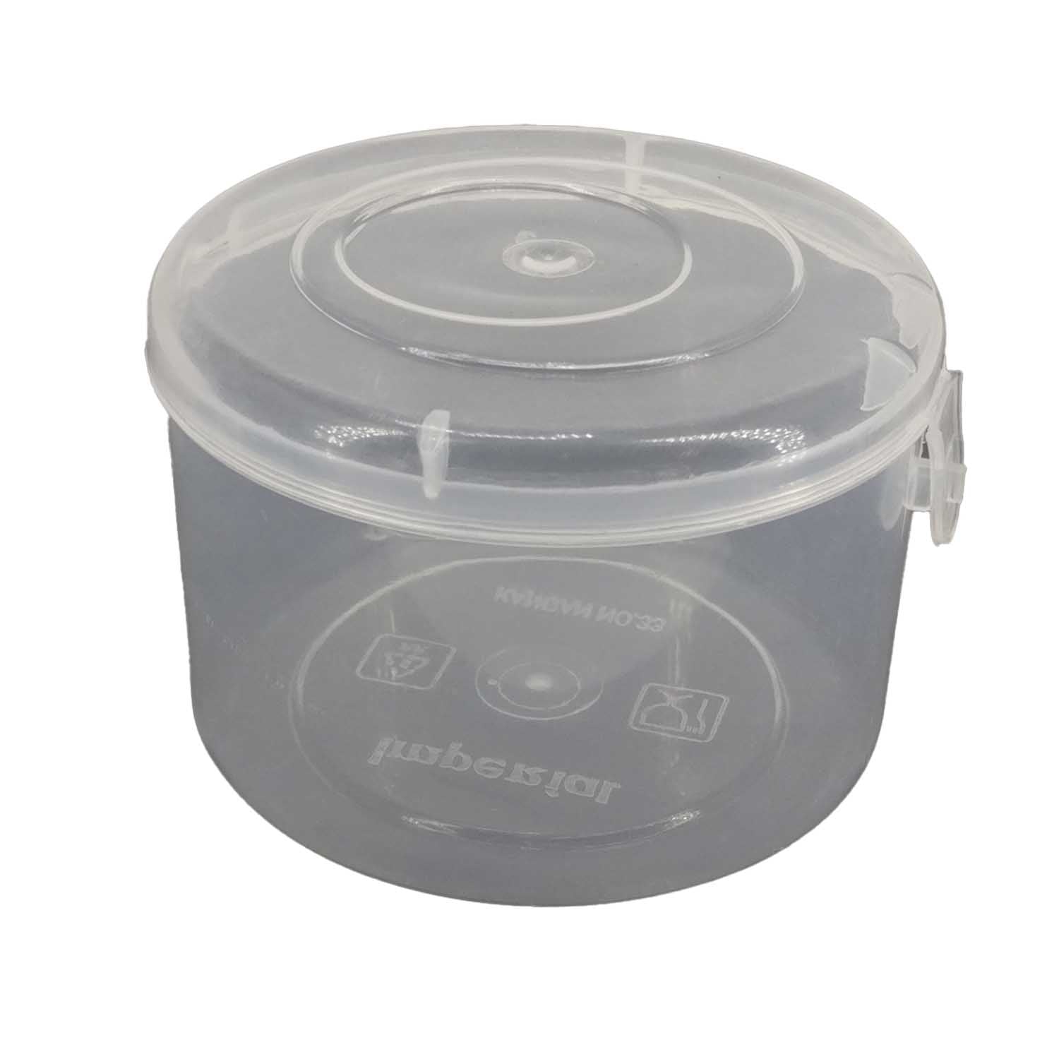 Plastic Box (12 Pieces) 8.3x5.75 CM Round For Multipurpose Packing & Storage Transparent Color [jefs-pack-boxnsupp-00006-m6]