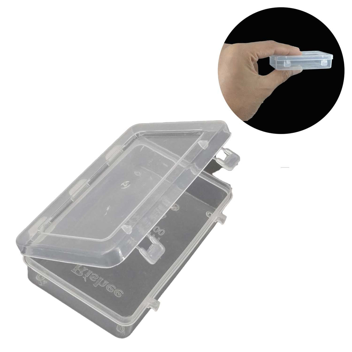Plastic Box (12 Pieces) 7.2x4.5x1.7 CM Rectangle For Multipurpose Packing & Storage Transparent Color [jefs-pack-boxnsupp-00006-m9]