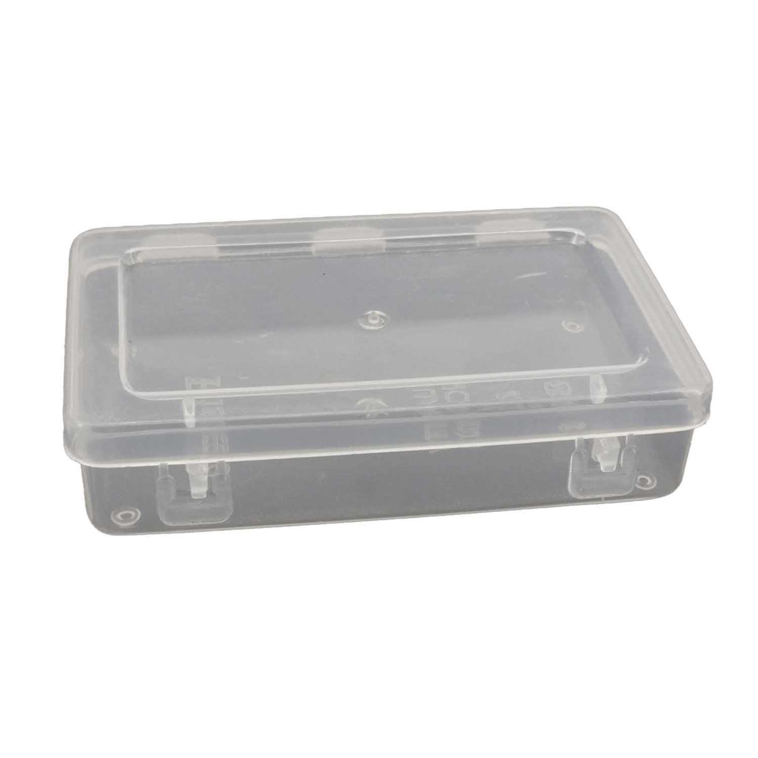 Plastic Box (12 Pieces) 7.2x4.5x1.7 CM Rectangle For Multipurpose Packing & Storage Transparent Color [jefs-pack-boxnsupp-00006-m9]