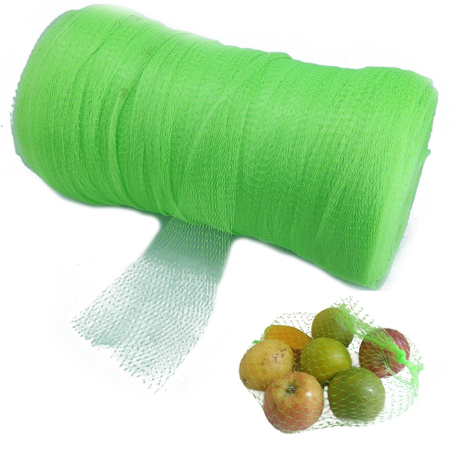 Packing Net Poly Mesh Rolls 6 Inch Width (1 Roll x 1000 Meters) Light Green For Fruits Vegetables Toys Utilities Seafood Multipurpose [jefs-pack-boxnsupp-00021-m2]