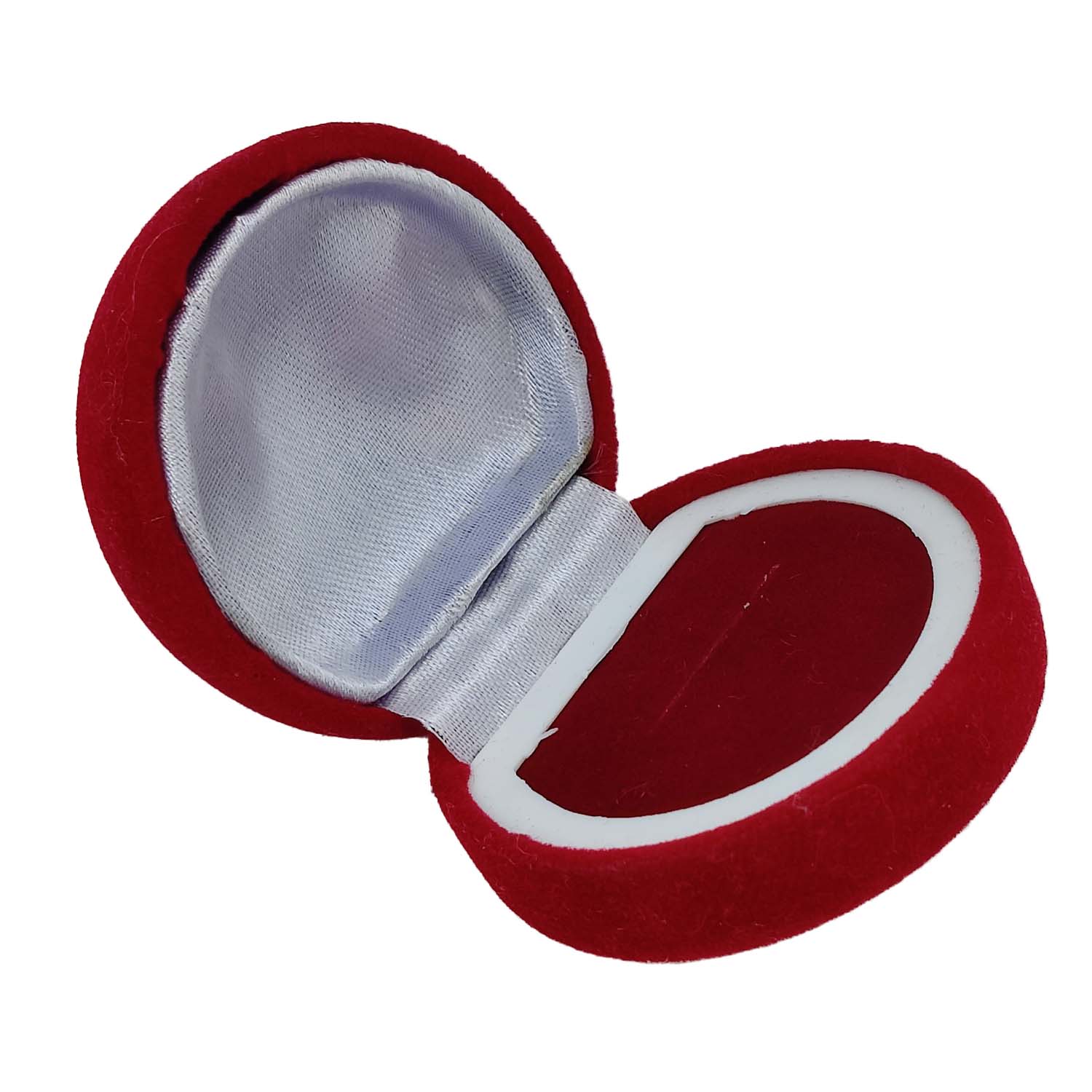 Velvet Ring box 5x5x3.5 CM (1 Piece) Red Round [jefs-pack-boxnsupp-00065-m2]