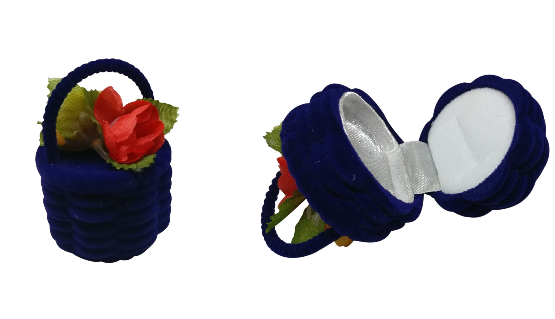 Velvet Fancy Ring Gift Packing Boxes (1 Piece, Random Shape & Color As Available) [jefs-pack-boxnsupp-00065-mix1]