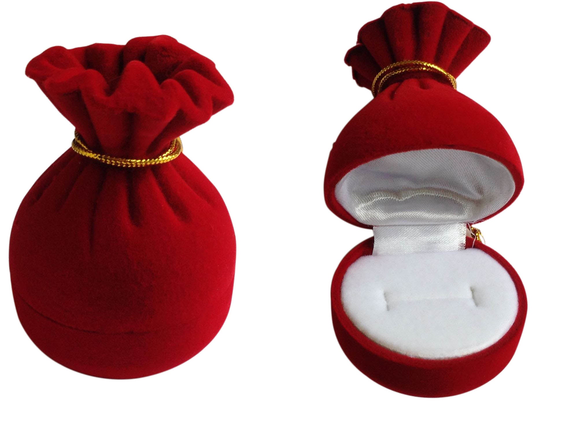 Velvet Fancy Ring Gift Packing Boxes (1 Piece, Random Shape & Color As Available) [jefs-pack-boxnsupp-00065-mix1]