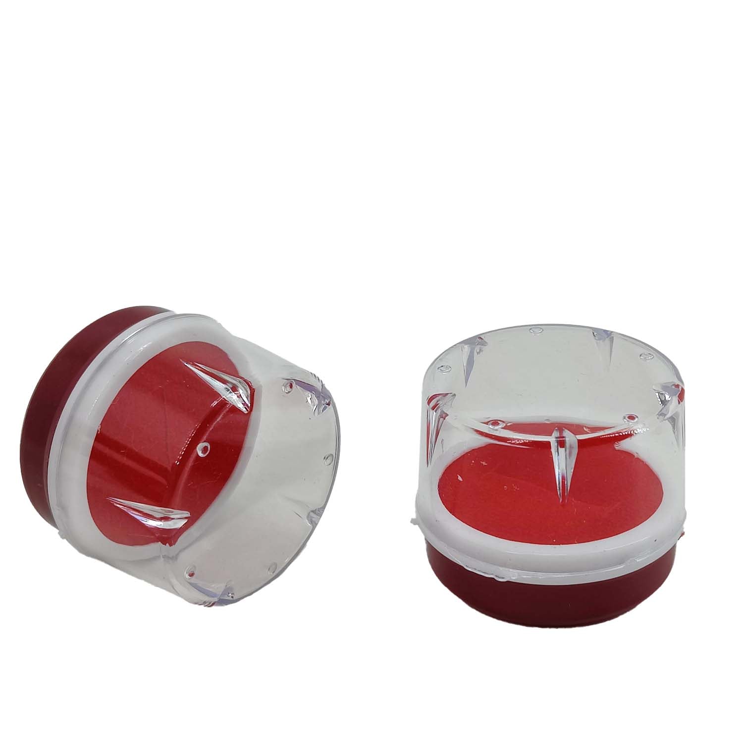 Plastic Ring Box 3.25x3 CM (12 Pieces) Transparent Color Round [jefs-pack-boxnsupp-00074-m4]