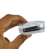 Plastic Earring Stud Box 5x4.2x2.4 CM (12 Pieces) Transparent Color Rectangle [jefs-pack-boxnsupp-00074-m6]