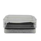 Plastic Earring Stud Box 5x4.2x2.4 CM (12 Pieces) Transparent Color Rectangle [jefs-pack-boxnsupp-00074-m6]