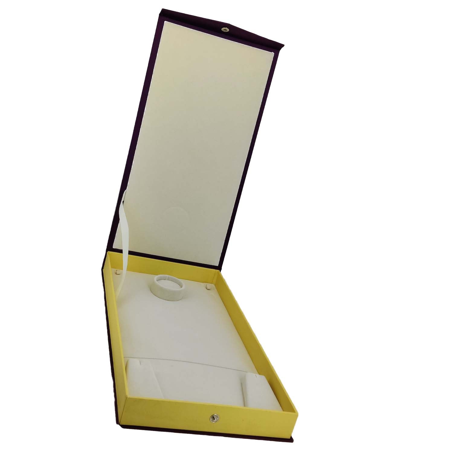 Rigid Cardboard Jewellery Set Box 32x20x3.5 CM (1 Piece, Random Assorted Color) Rectangle For Necklace Chain Earring & Ring [jefs-pack-boxnsupp-00075-m11]