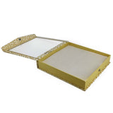 Cardboard Ring box With 40 Holders Seethru Window 18x18x3.25 CM (1 Piece, Random Assorted Color) Rectangle [jefs-pack-boxnsupp-00075-m1]