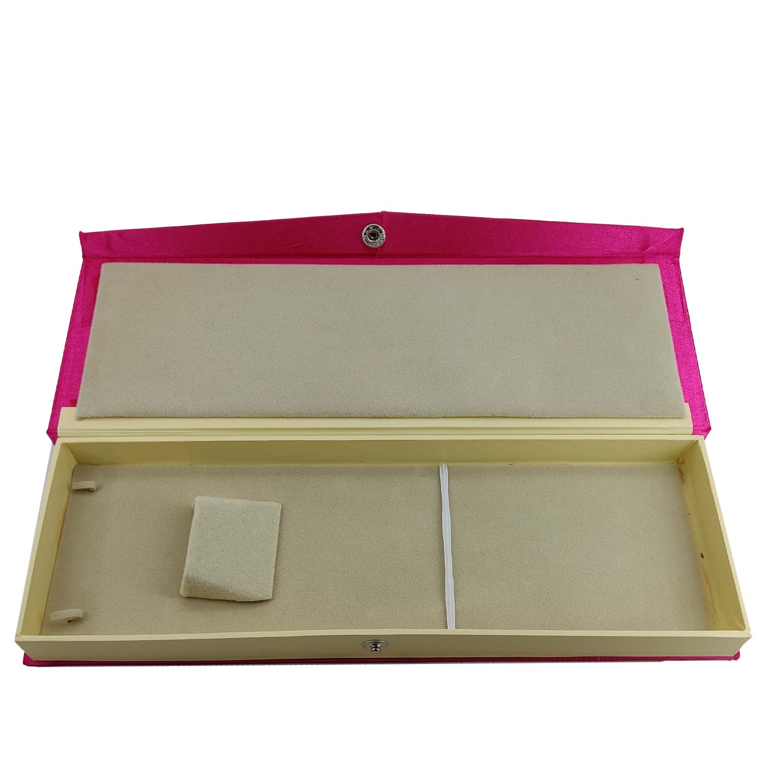 Rigid Cardboard Jewellery Set Box 28x10x2.5 CM (1 Piece, Random Assorted Color) Rectangle For Necklace Chain & Earring [jefs-pack-boxnsupp-00075-m2]