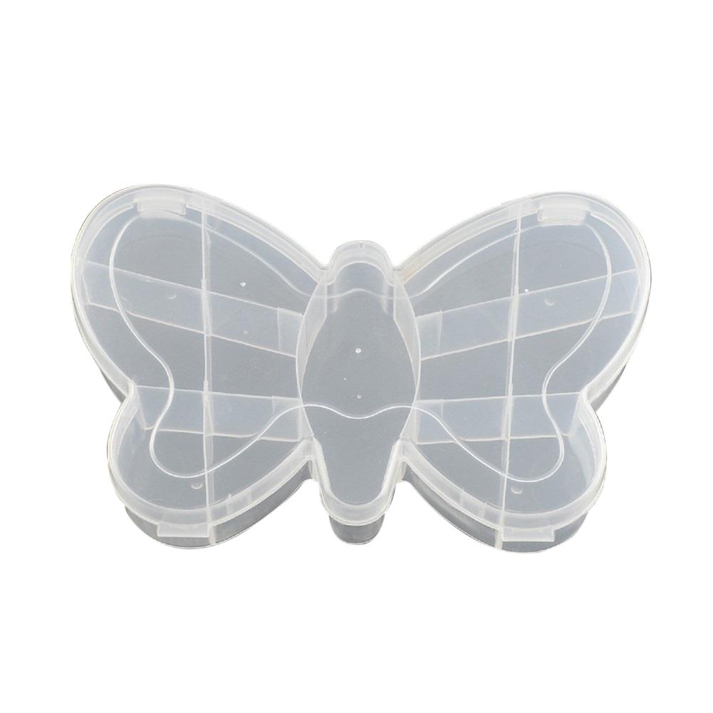 Plastic Gift Box 13 Partitions 18x14x2.5xcm Butterfly Transparent Color (Sold as 1 piece) [jefs-pack-boxnsupp-00128-m1]
