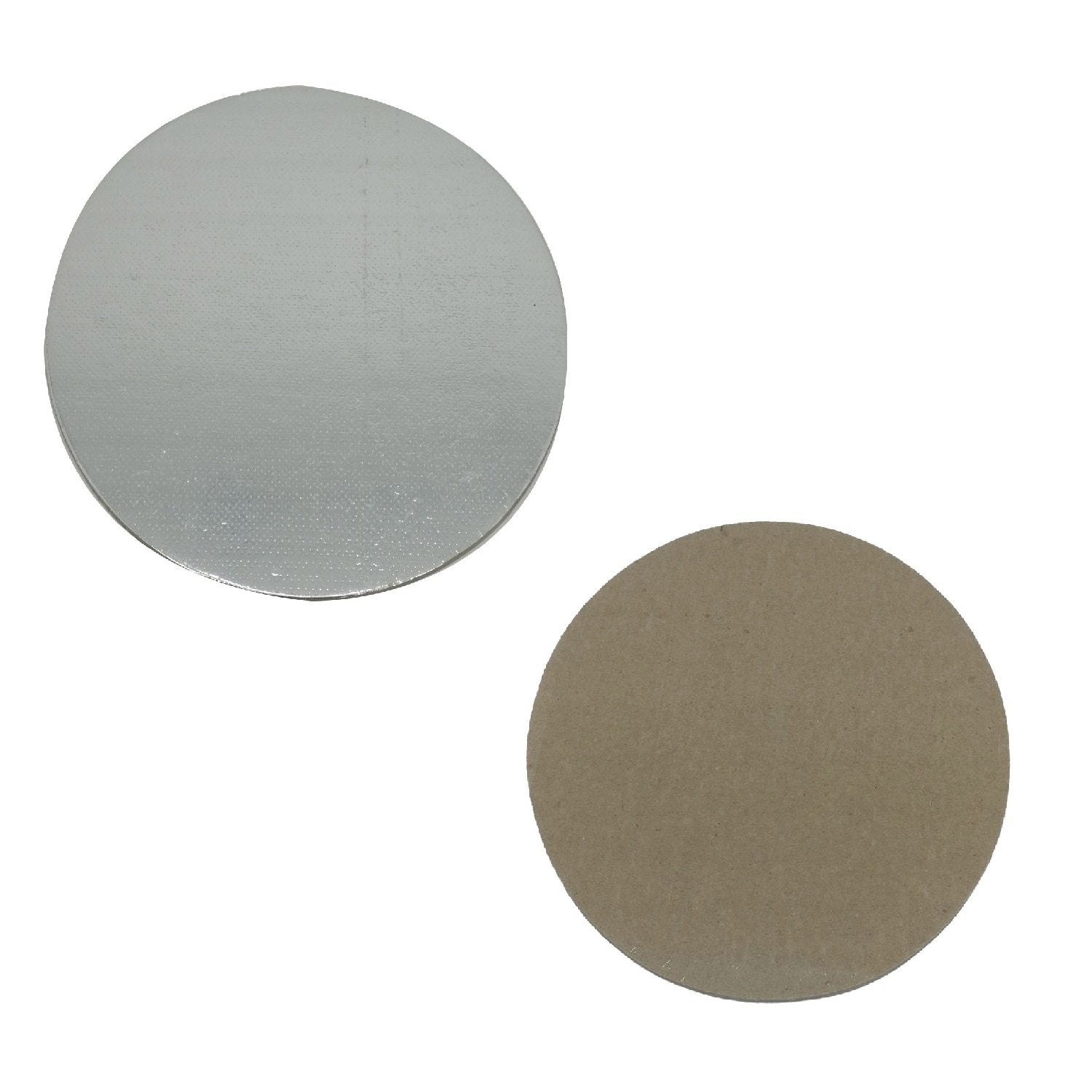 Cake Packing Paper Box For 1 KG (Pack of 5) Random Print Design 9x9x3.5 Inch (23x23x9 CM) With 8 Inch Smooth Cardboard Round Stand Base Boards [jefs-pack-boxnsupp-00129-combo2]
