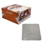 Cake Packing Paper Box For Half KG (Pack of 5) Random Print Design 7x7x3.5 Inch (18x18x9 CM) With 6.5 Inch Fresh Cream Cardboard Square Stand Base Boards [jefs-pack-boxnsupp-00129-combo5]