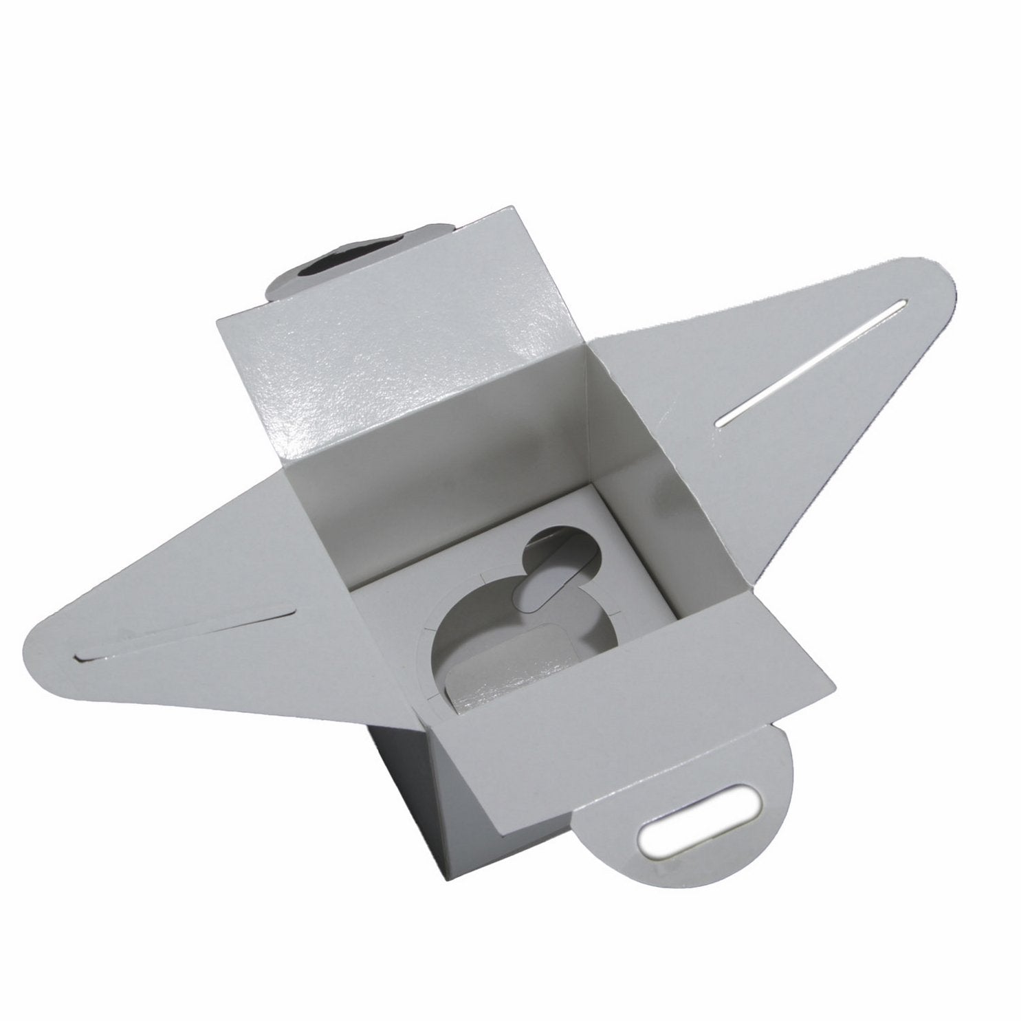 Cup Cakes Muffins Packing See Thru Paper Box (Pack Of 5 Pieces) For/With 1 Insert Partitions, Box Size 9x9x9 CM (3.5x3.5x3.5 Inch) White [jefs-pack-boxnsupp-00142-m1]