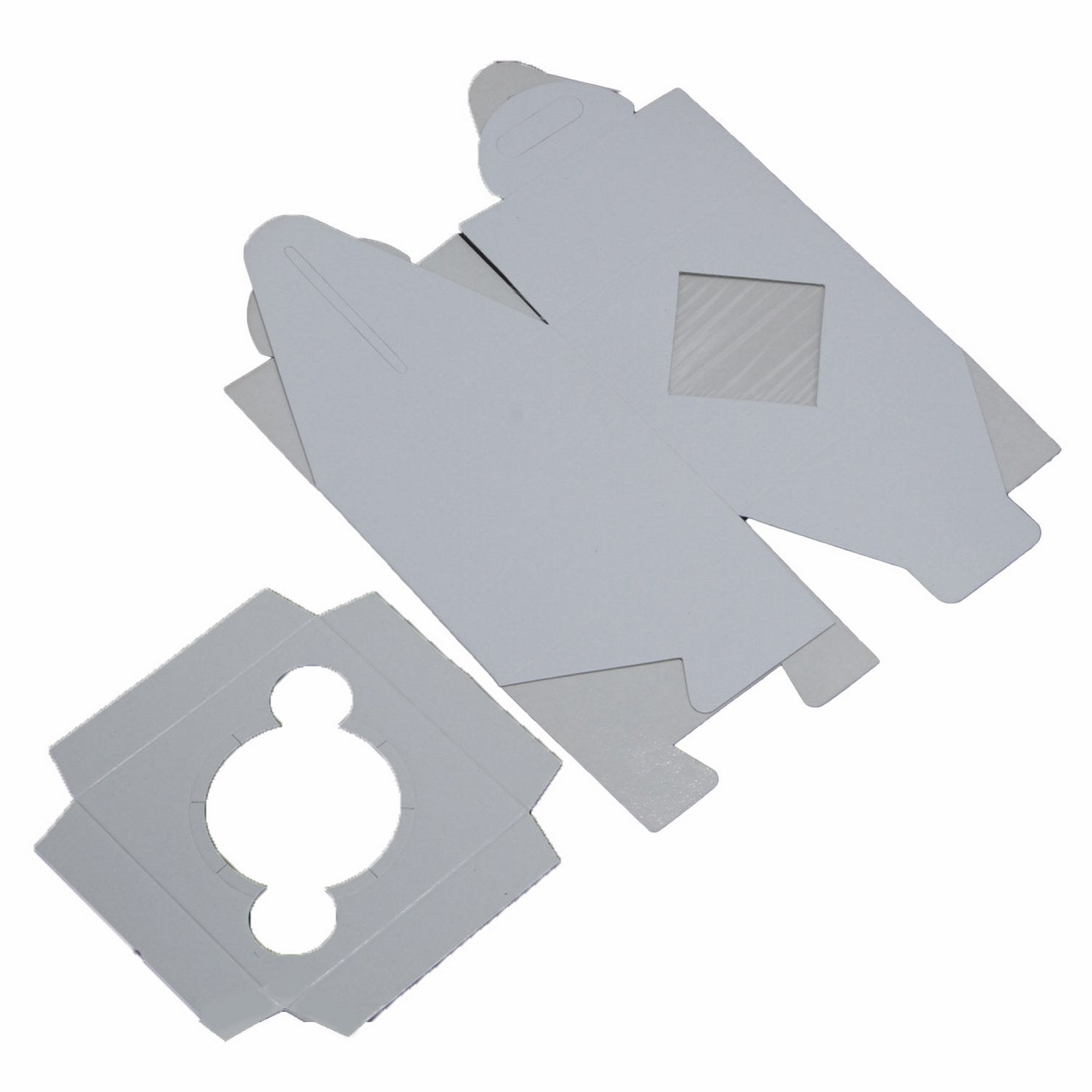 Cup Cakes Muffins Packing See Thru Paper Box (Pack Of 5 Pieces) For/With 1 Insert Partitions, Box Size 9x9x9 CM (3.5x3.5x3.5 Inch) White [jefs-pack-boxnsupp-00142-m1]