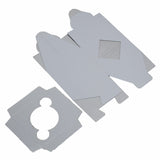 Cup Cakes Muffins Packing See Thru Paper Box (Pack Of 5 Pieces) For/With 1 Insert Partitions, Box Size 9x9x9 CM (3.5x3.5x3.5 Inch) White [jefs-pack-boxnsupp-00142-m1]