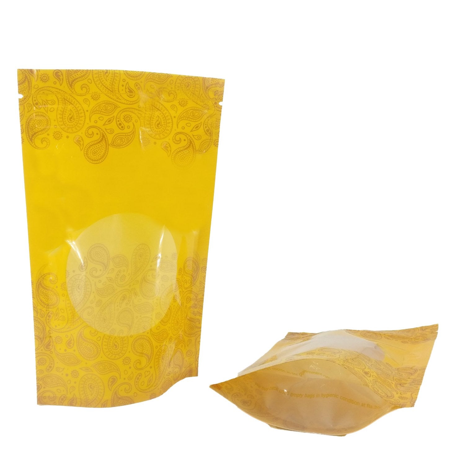 Poly Designer Storage Standup Pouches With Seethru Window For Display Gifts Packing Nuts Chocolates Powder Sweets Multipurpose [jefs-pack-boxnsupp-00147]