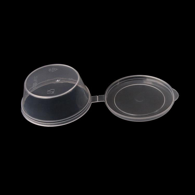 Small Polypropylene Plastic Containers (Pack of 10, Capacity 50 ML) 6x4.5x3 CM (2.25x1.75x1.2 Inch) Leak Proof With Lid For Ketchup Sauce Jam Cream Multipurpose Food Sampling Storage  [jefs-pack-boxnsupp-00153-m2]