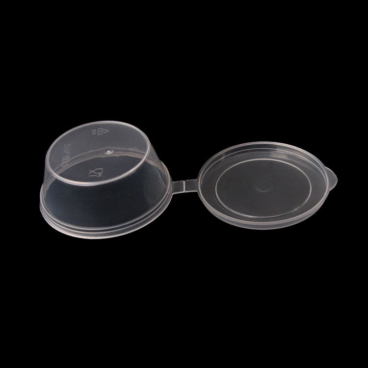 Small Polypropylene Plastic Containers (Pack of 10, Capacity 50 ML) 6x4.5x3 CM (2.25x1.75x1.2 Inch) Leak Proof With Lid For Ketchup Sauce Jam Cream [jefs-pack-boxnsupp-00153-m2]
