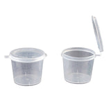 Small Polypropylene Plastic Containers (Pack of 10, Capacity 50 ML) 6x5x4 CM Leak Proof With Lid For Ketchup Sauce Jam Cream [jefs-pack-boxnsupp-00153-m4]