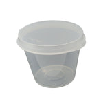 Small Polypropylene Plastic Containers (Pack of 10, Capacity 50 ML) 6x5x4 CM Leak Proof With Lid For Ketchup Sauce Jam Cream [jefs-pack-boxnsupp-00153-m4]