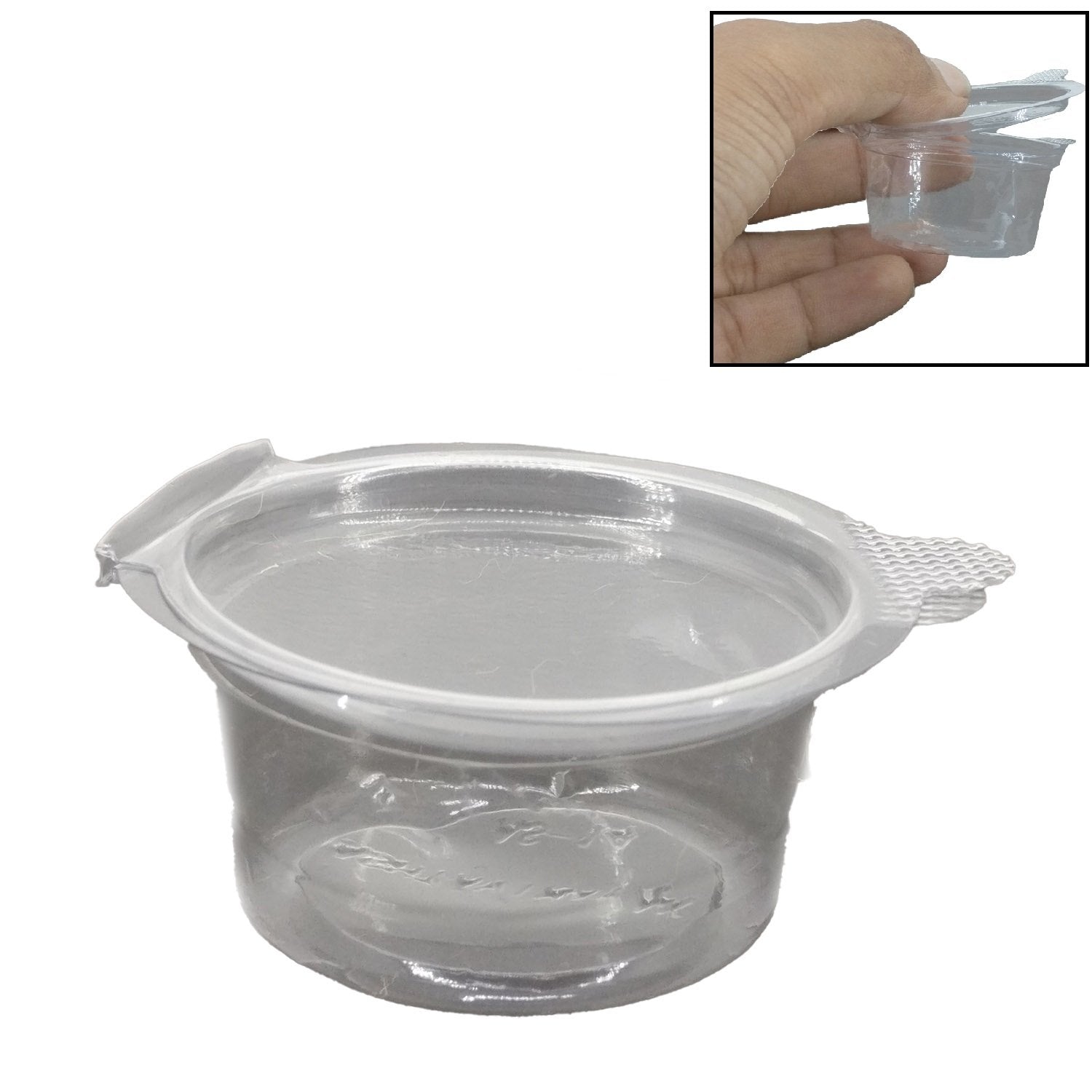 Small Plastic Containers (Pack of 10, Capacity 20 ML) 4x3x2 CM For Ketchup Sauce Jam Cream Disposable Multipurpose Food Sampling Storage  [jefs-pack-boxnsupp-00154-m1]