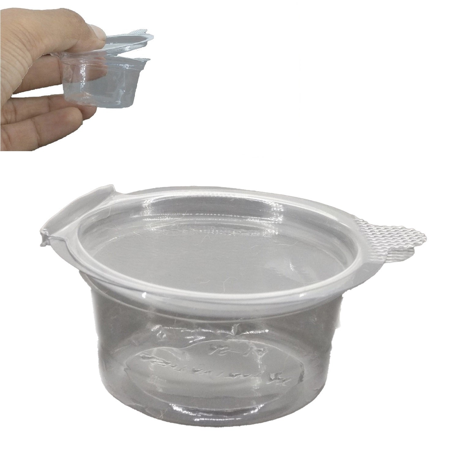 Small Plastic Containers (Pack of 10, Capacity 20 ML) 4x3x2 CM For Ketchup Sauce Jam Cream Disposable Multipurpose Food Sampling Storage  [jefs-pack-boxnsupp-00154-m1]