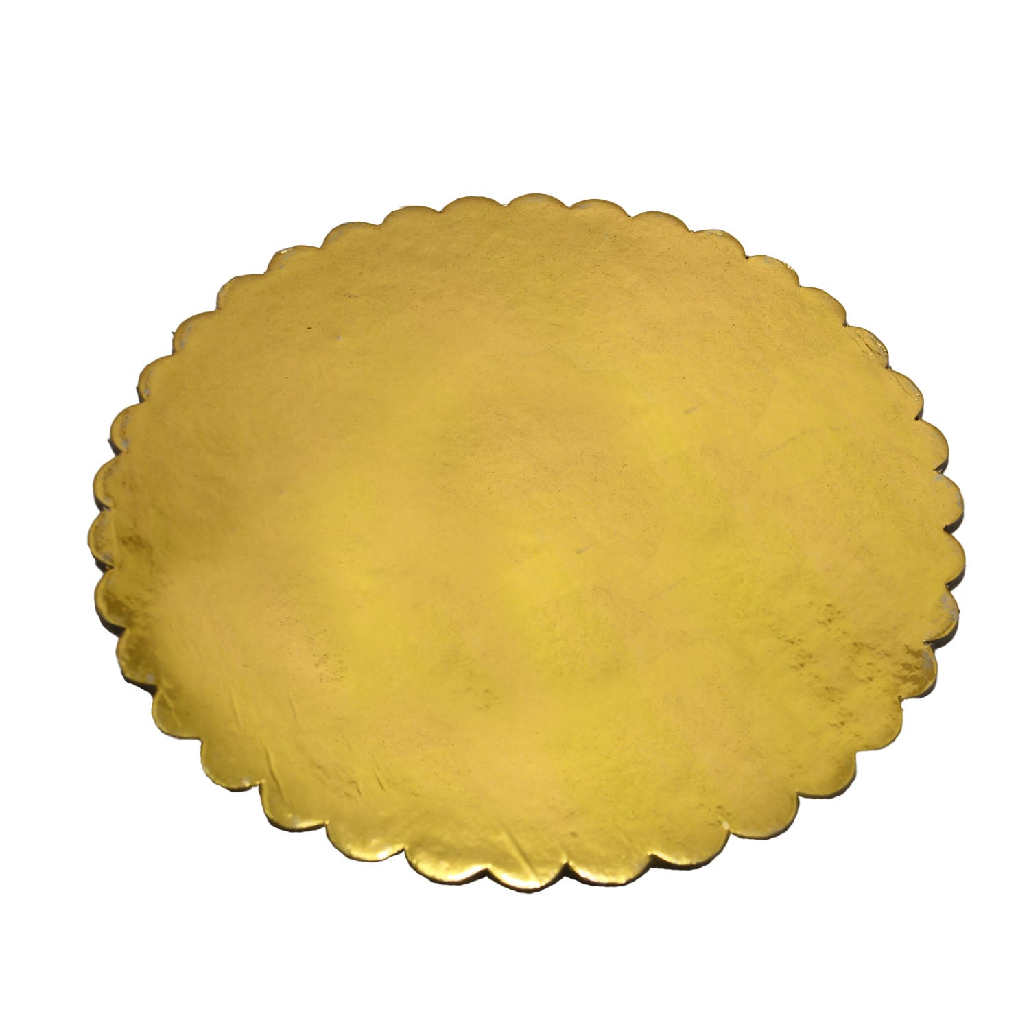 Cake Board Stand Bases (5 Pieces) For 1 KG Cakes Round Flower 8 Inch Gold [jefs-pack-boxnsupp-00157-m17]