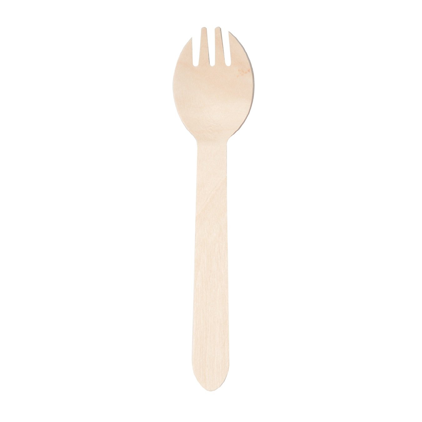 Eco Friendly Wooden 16 CM Spork Dual Purpose 2 in 1 Spoon Fork (Pack of 50) Disposable Biodegradable [jefs-pack-boxnsupp-00158-m4-pkg2]