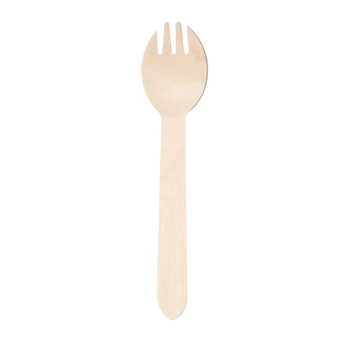 Eco Friendly Wooden 16 CM Spork Dual Purpose 2 in 1 Spoon Fork (Pack of 50) Disposable Biodegradable [jefs-pack-boxnsupp-00158-m4-pkg2]